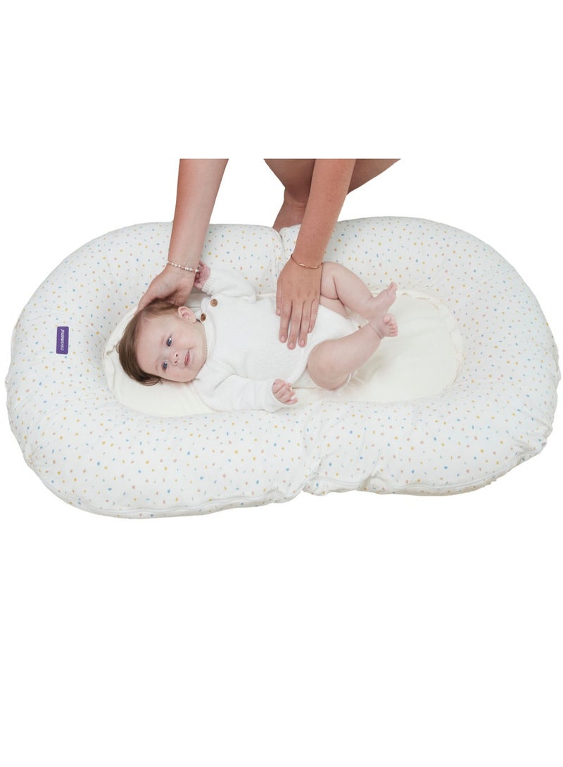 Clevamama Mum2Me Maternity Pillow & Baby Pod - Terrazzo Print - Image 2